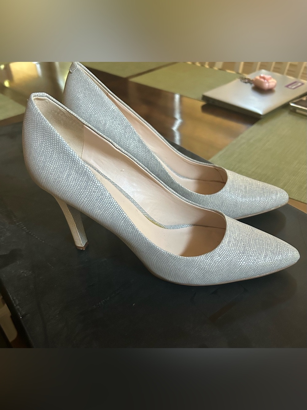 Nine West Women's Pointed Toe High Heels in Light Silver